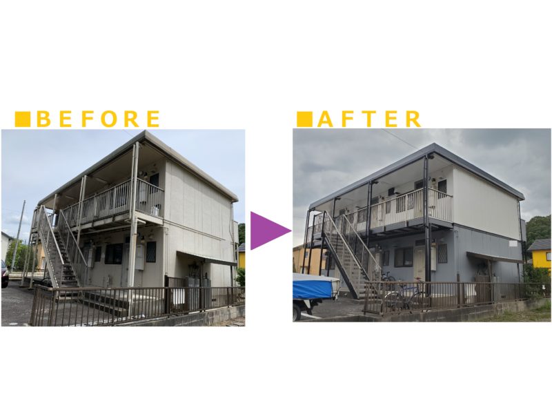 豊田市　Ｎ様アパート／屋根・外壁塗装リフォーム